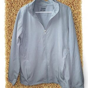 Hang Ten Men's Light Gray Lightweight Zip Jacket